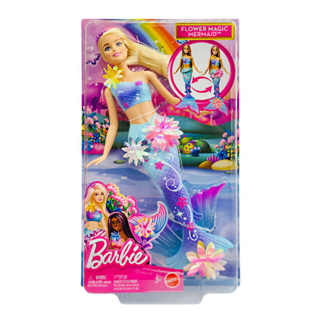 Barbie - თოჯინა ქალთევზა "ყვავილების მაგია"