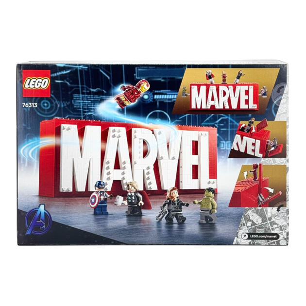 კონსტრუქტორი Super Heroes MARVEL Logo & Minifigures - LEGO